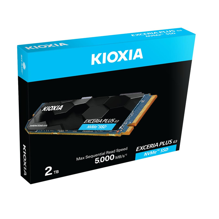 SSD KIOXIA Exceria Plus G3 2TB NVMe PCIe Gen4 – Швидкий внутрішній накопичувач, 5000 МБ/с (чтение), 3900 МБ/с (запись)