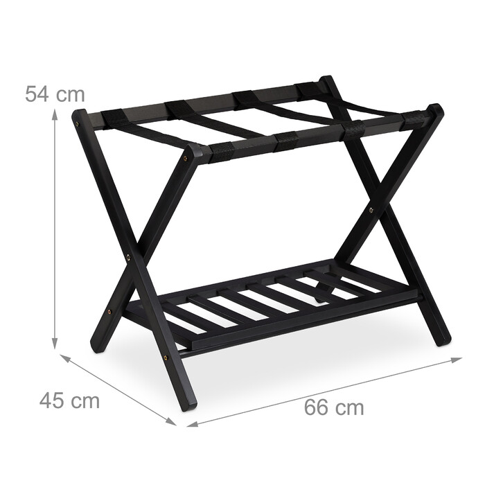 Relaxdays 2-Piece Set Folding Suitcase Stands
