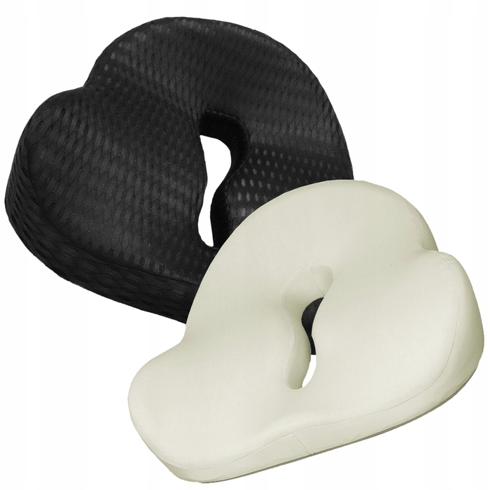 Ортопедична подушка для сидіння Medi Sleep, чорна, з ефектом пам'яті (Memory Foam), розмір M