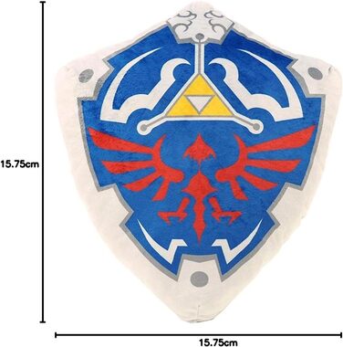 Подушка-плюш The Legend of Zelda Трифорс у формі щита, 40 см, San-Ei, багатокольорова