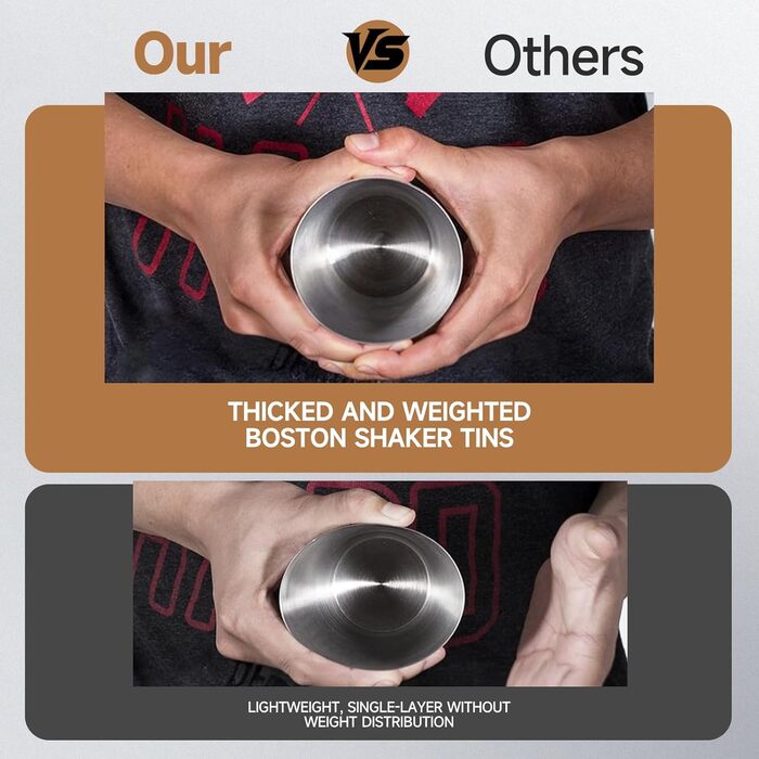 Набір для коктейлів 12 предметів: шейкер, аксесуари для бармена, професійний набір для коктейлів з нержавіючої сталі, 550мл та 850мл, подарункова коробка