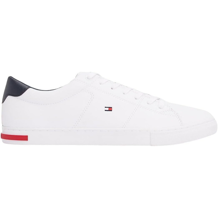 Чоловічі кросівки Tommy Hilfiger Vulcanized Essential з деталями з натуральної шкіри, білі, 43 EU