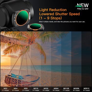 Набір фільтрів ND для DJI Osmo Pocket 3 Creator Combo: ND, CPL, UV, VND (1-5 Stopps, 6-9 Blendenstufen)