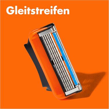 Смінні леза для чоловічих бритв Gillette Fusion 5, 8 шт, помаранчеві
