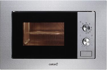Мікрохвильова піч CATA MC 20 IX Inox: 20л, нержавіюча сталь, гриль 1000W, самостійне розморожування, таймер, ширина 60 см