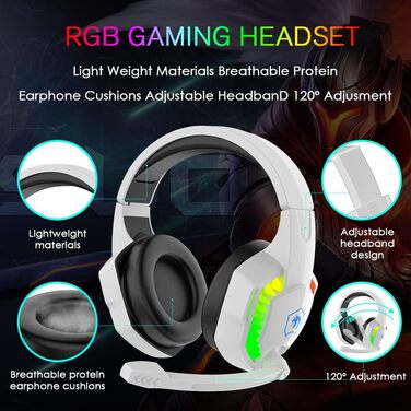 Ігровий набір 4 в 1: Клавіатура 60%, Миша, Навушники та Pad. Білий. RGB, Anti-Ghosting, 2400 DPI