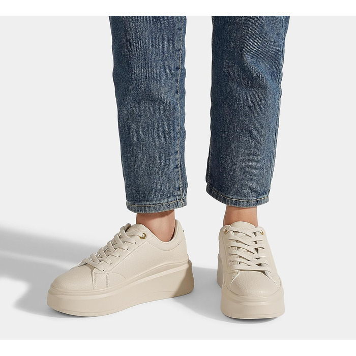 Жіночі кросівки на платформі LUCKY STEP, стильні кеди, класичні повсякденні туфлі, штучна шкіра, зручне взуття на кожен день (Бежевий, 37 EU)