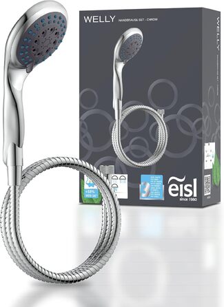 Душовий набір EISL PARMA DX5082CSB, 70 см, 8 режимів, хром, шланг, тримач, душова лійка (ручний душ Welly)
