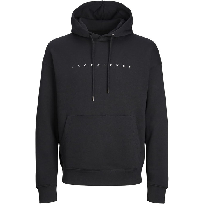 Чоловічий худі Jack & Jones Jjestar Jj Sweat Hood Noos Pls, чорний, великий розмір 6XL (Turbulence)