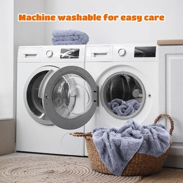 Водонепроникний коврик для собак Nobleza XXL (203 x 152 см), м'який та пухнастий, для собак та котів, можна прати в пральній машині, двосторонній чохол для захисту дивану, (M (100 x 75 см), світло-блакитний)