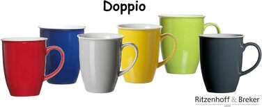 Набір посуду Ritzenhoff & Breker Doppio, 8 предметів, порцеляна, антрацит, кавові чашки