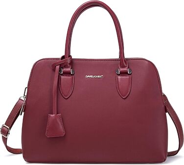 Сумка жіноча David Jones елегантна Tote Bag (шопер) з PU шкіри, бордова. Сумка через плече, багато відділень, для роботи та повсякдення