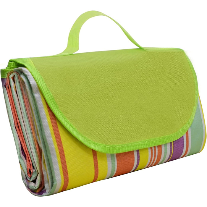 Водонепроникний килимок для пікніка Hozelin, великий, складаний, для пляжу, кемпінгу, відпочинку на траві, походів та подорожей (152,4 x 203,2 см, блакитний)