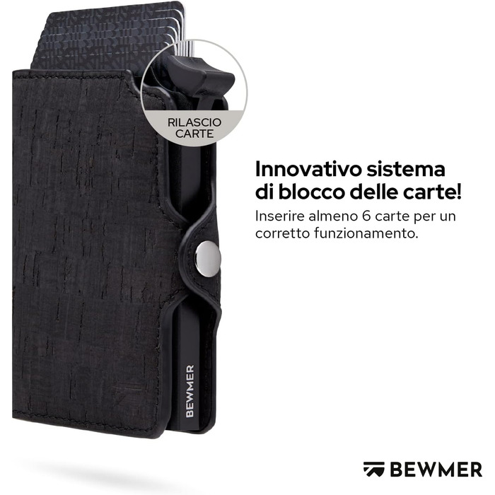 Гаманець-картхолдер BEWMER з RFID-захистом та застібкою на блискавці (чорно-червоний)