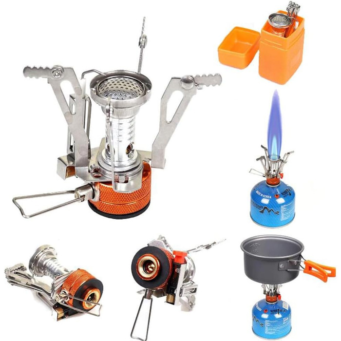 Набір кухонного посуду DUOJIN для кемпінгу на 2-3 особи: алюмінієвий посуд для приготування їжі на природі, портативний набір каструль та сковорідок для кемпінгу, пікніків та походів