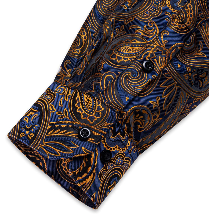 Набір аксесуарів для чоловіків DiBanGu: краватка-снуд, 3 кишенькові хустинки, запонки, кільце для краватки (чорний, синій, золотий)