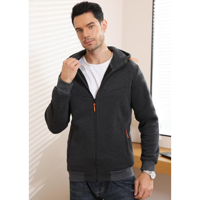 Чоловічий світшот з капюшоном CTU, фліс, на блискавці, розмір S-4XL, чорний