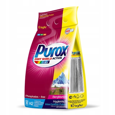 Пральний порошок Purox для кольорових речей (Німеччина), 10 кг, 142 прання