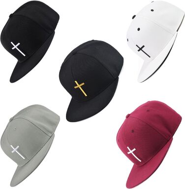 Чорна кепка Snapback з хрестом (унісекс, оптимальна посадка)