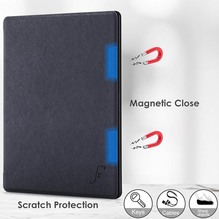 Чохол для Tolino (2019) Roségold: тонкий, легкий, з авто-функцією сну/пробудження, Marineblau