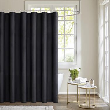 Шторка для душу MIULEE 180x200 см, зелена, водонепроникна, антигрибкова, текстильна, для ванни та душу, з 12 кільцями