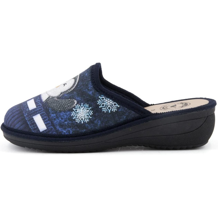 Тапочки жіночі JOMIX Winter Hausschuhe, зручні, італійські, для дому (40 EU, колір: темно-синій)