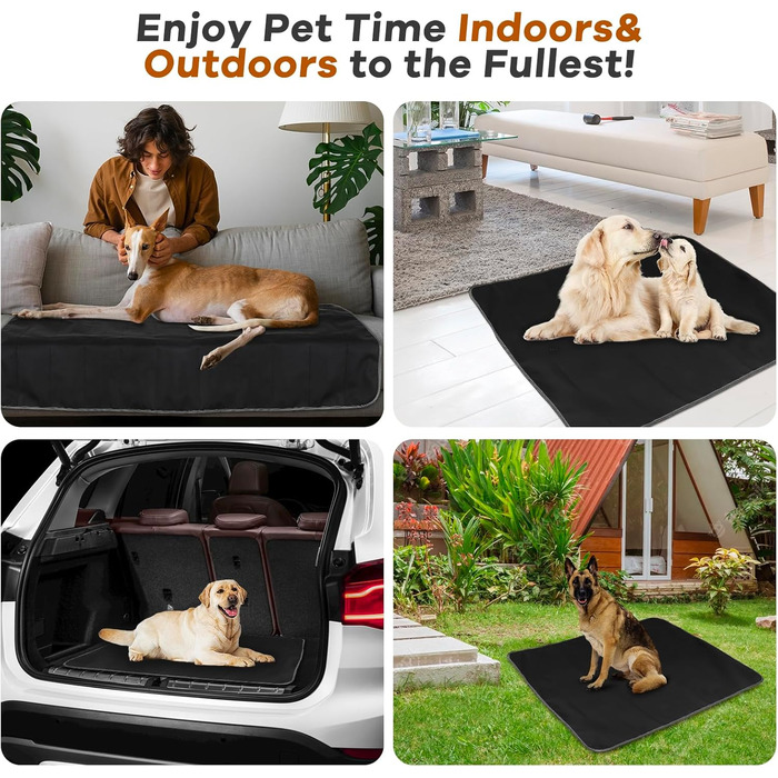 Килимок для собак та котів на вулицю та в будинок YFbrite, водонепроникний, з штучної шкіри, для кемпінгу (S)