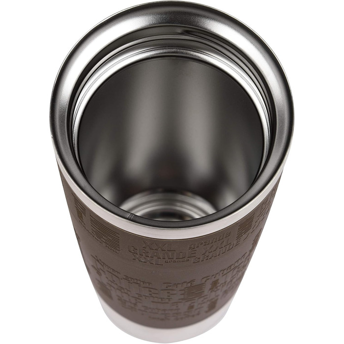 Emsa 515616 Standard-Design Grande Travel Mug, Thermobecher, Stainless Steel, Brown, 1 Piece (1-Pack)