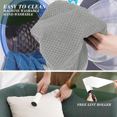Dog stairs for small dogs, 4 steps pet stairs made of foam with waterproof cover, removable dog ramp cat stairs for sofa bed, send 1 lint roller
