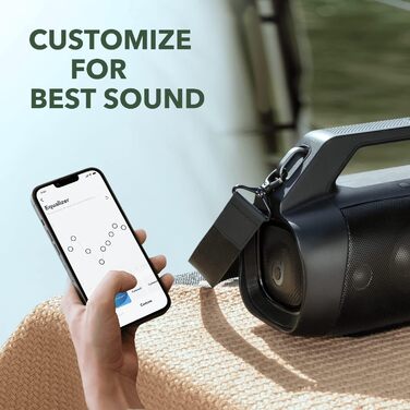 Anker Soundcore Motion Boom Plus: Портативна Bluetooth колонка 80 Вт, IP67, 20 годин, з налаштуваннями еквалайзера (Відновлено)