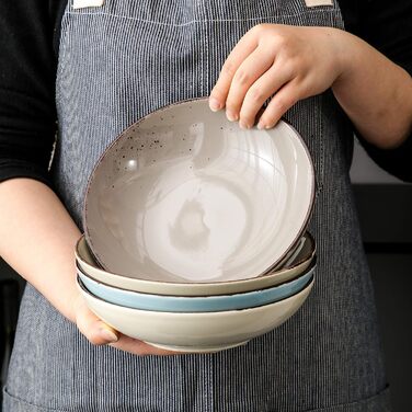 Набір керамічного посуду Vancasso NAVIA (16 предметів) для 4 осіб, набір посуду з тарілок, салатників та мисок, кераміка, природа