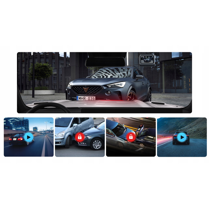 Автомобільний відеореєстратор DDPAI Z60 Pro + Задня камера + Hardwire Kit + Карта пам'яті 128GB