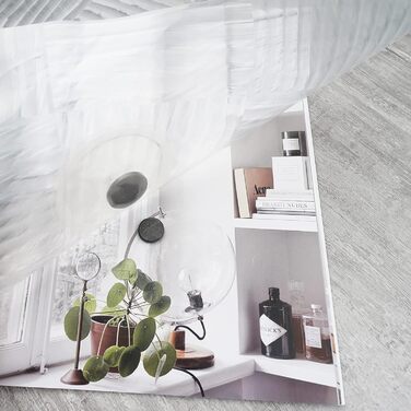 Штора для душу EurCross прозора 180x200 см з 3D геометричним малюнком, водонепроникна, з магнітами та гачками, EVA пластик, антигрибкова