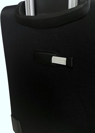 Чемодан-ролер Stoff з можливістю розширення, 4 колеса (M/L/XL/XXL або набір 4 шт.), м'який, великий (75 см), чорний