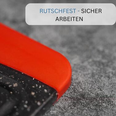 Дерев'яний обрізний дошка Westmark з жолобком для соку, антиковзаюча, з гранітною текстурою, 44,5 x 30 см, пластик, антрацит/червоний