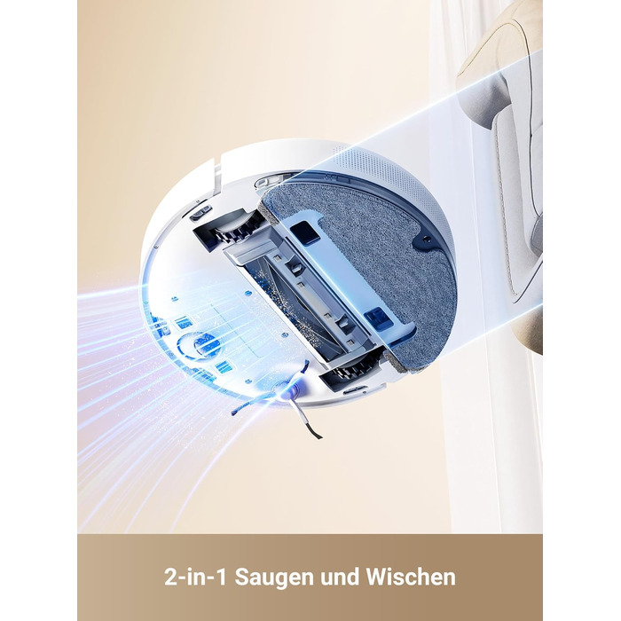 Робот-пилосос Dreame D10 Plus Gen 2 з функцією миття, автоматичним випорожненням, LiDAR-навігацією та потужністю всмоктування 6000 Pa