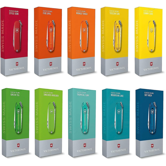 Мультитул Victorinox Classic SD Tropical Surf: Швейцарський ніж, 7 функцій, з файлом для нігтів