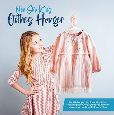 40 вешалок для дитячого одягу Utopia Home: білі, пластикові, 11,5 см - для шафи, щоденне використання