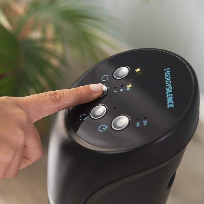 Вентилятор вежа Cecotec EnergySilence 7050 SkyLine Control з пультом та таймером, 45 Вт, мідний двигун, 3 швидкості, осциляція, LED-дисплей
