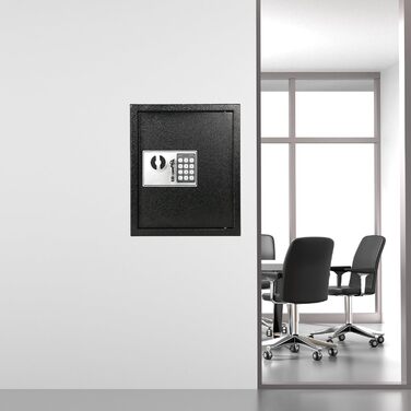 Шлюз для ключів QWORK® з електронним замком, 40 гачків, 36 x 30 x 10 см, сталева конструкція, висока безпека