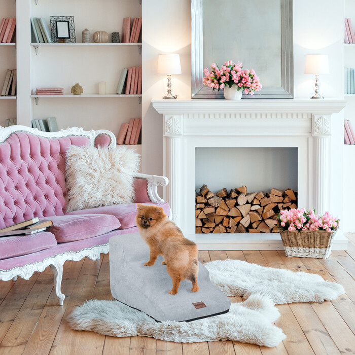 Relaxdays Dog Stairs with 3 Steps