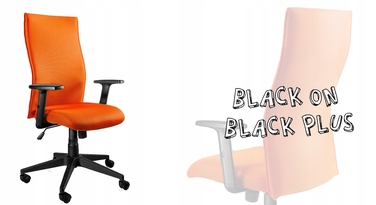 Ергономічне офісне крісло Black On Black Plus Orange Unique