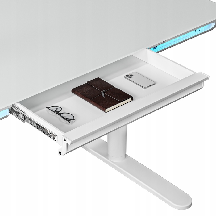 Електричний стіл з регулюванням висоти до 118 см Sense7, скляна стільниця 120x60 см + LED-підсвітка