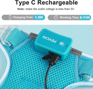 Світлодіодне шлейка для собак з підсвічуванням LED, перезаряджувана - шлейка з LED для собак маленьких, середніх та великих порід, світловідбиваюча, регульована, XL (Блакитний, Large)