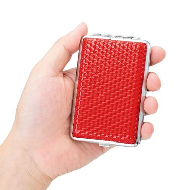 Чохол для сигарет з PU шкіри на 14 сигарет: чорний, срібний, червоний, синій - для чоловіків та жінок