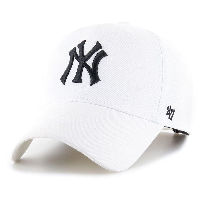 Кепка бейсбольна чоловіча 47 Brand MLB New York Yankees (біло-чорна, універсальний розмір)