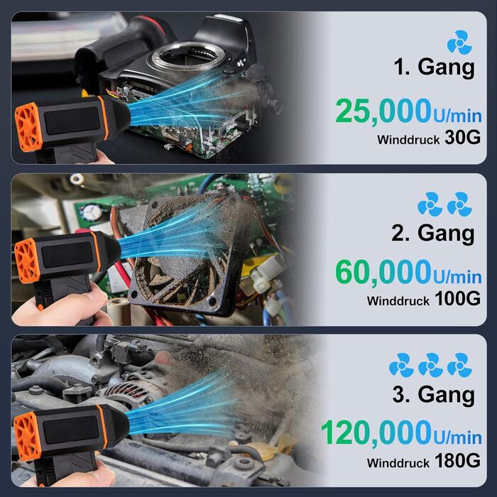 Електричний повітряний пилосос F31: 130 000 обертів/хв, для комп'ютера, клавіатури, дому та авто
