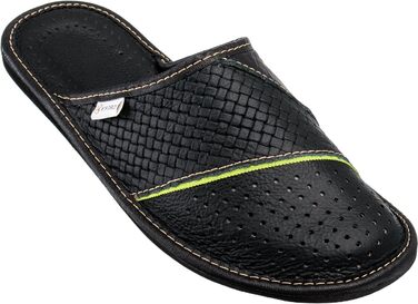 Чоловічі халати-домашні капці ESTRO M44, шкіряні, чорні, 44 EU