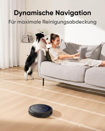 Робот-пилосос Eufy G50: потужність 4000Pa, динамічна навігація, ультратонкий (85 мм), Pro-розчісування, турбощітка, ідеально для шерсті тварин та твердих підлог