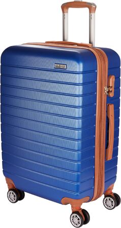 Набір валіз BruBaker Paris з трьох частин (M, L, XL) з жорстким корпусом, з замком, 4 колеса, зручні ручки (синій та коричневий)